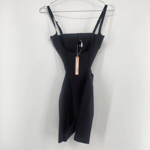 SKIMS XS Onyx Body CS Open Back Mid Thigh Bodysuit NWT $94
